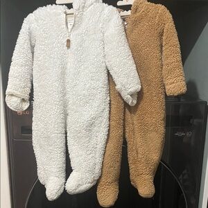 Carter's Fuzzy One Piece in White and Brown